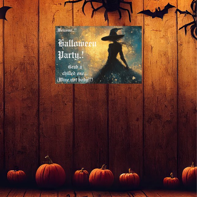 Witching Hour Halloween Party Poster (Witching Hour Halloween Party Wall Poster)