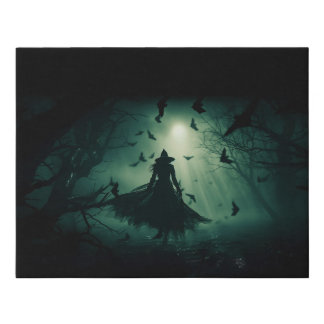 Witching Hour in the Haunted Glade Two-Tone canva Faux Canvas Print