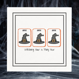 Witching Hour Is Mahj Hour Halloween Mahjong Napkins