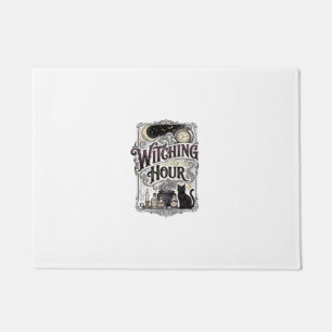 Witching Hour Vintage Engraving Witchy Design_1 Doormat