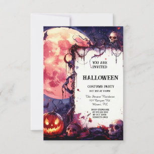 Witching Hour Whimsy: Tailored Halloween Invitatio Invitation