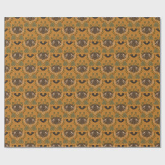 Witching Vine Folkloric Halloween Pumpkin Pattern  Wrapping Paper