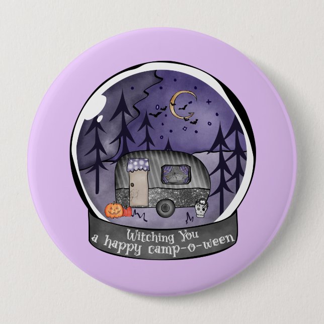 Witching You A Happy Camp-O-Ween Button (Front)