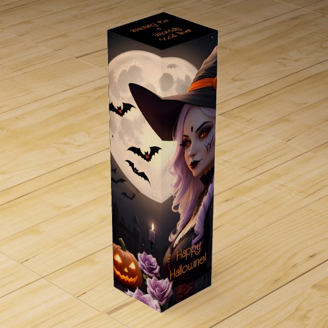 Witching You a Wickedly Good Time Happy Hallowine Wine Box (Front)