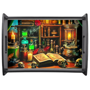 Witch's Altar Mystical Night Brew Design Serving Tray