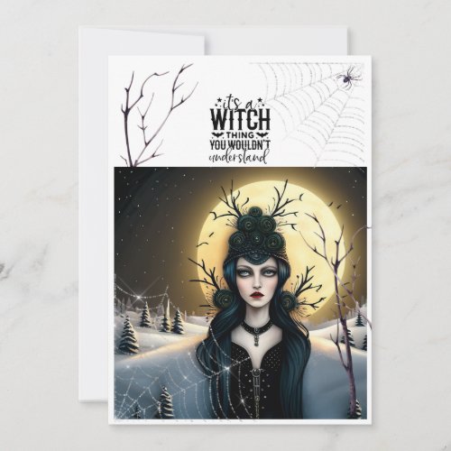 Witchs Birthday Bash and quote Invitation