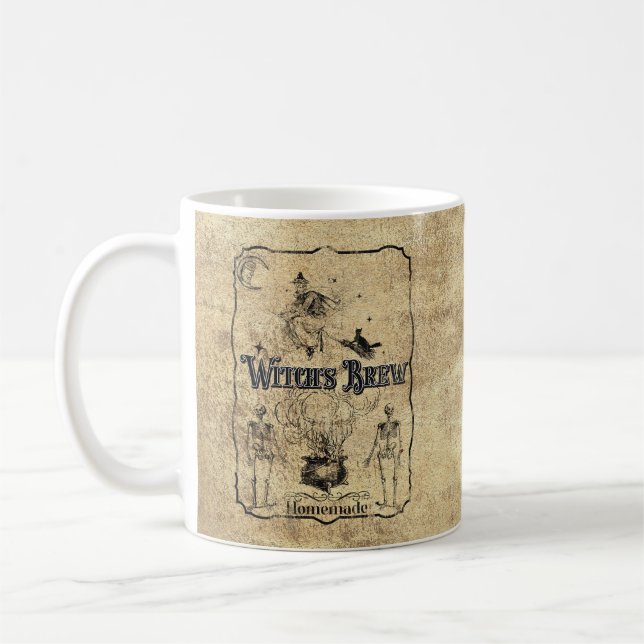 Witch's Brew - Dark Gothic Humor Coffee Mug (Left)