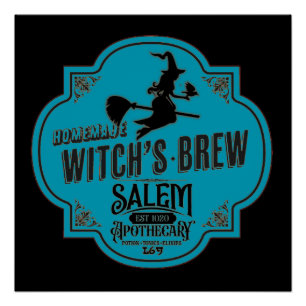 WITCH'S BREW   funny  halloween   Poster