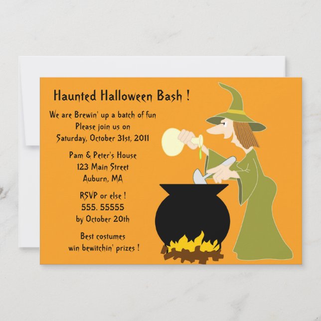 Witch's Brew - Halloween Party Invitation (Front)