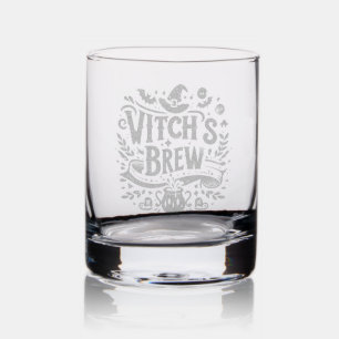 Witch's Brew- Halloween Rocks Glass