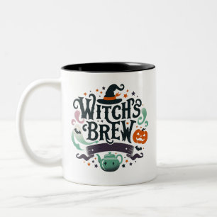 Witch's Brew- Halloween Two-Tone Coffee Mug