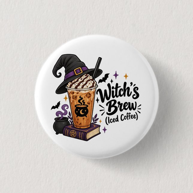 Witch's Brew (Iced Coffee) Button (Front)