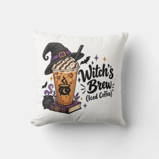 Witch's Brew (Iced Coffee) Throw Pillow