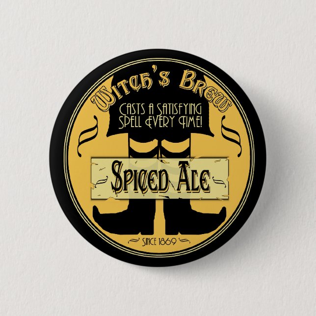 Witch's Brew Pinback Button (Front)