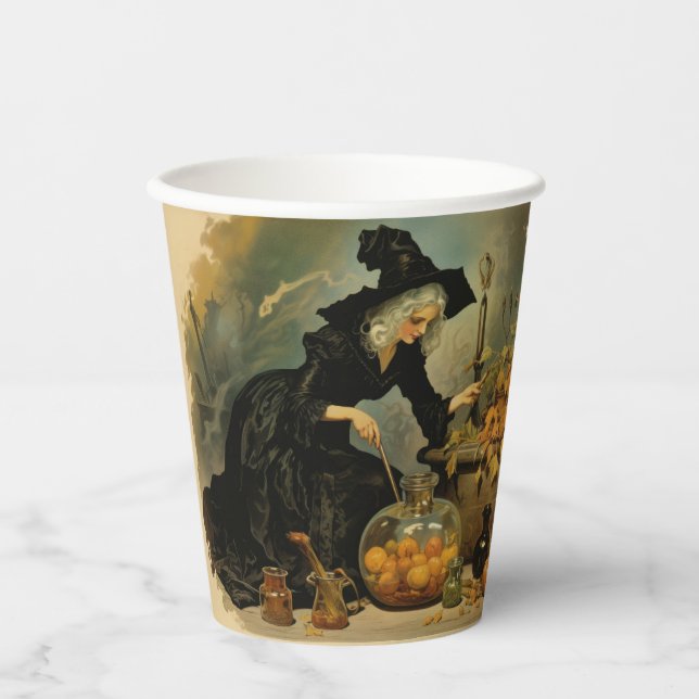 Witch's Cauldron Halloween - Eat, Drink, Be Scary Paper Cups (Front)