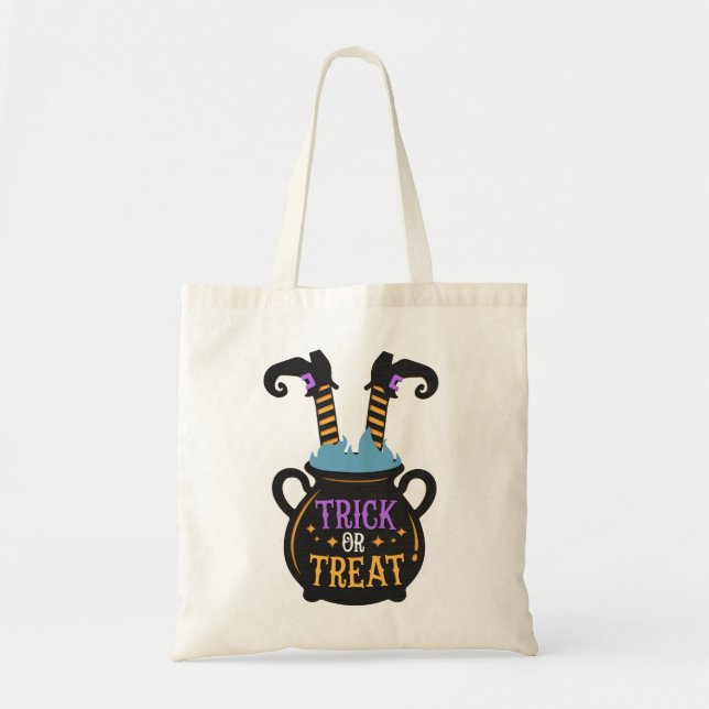 Witch's Cauldron Trick or Treat Bag (Front)