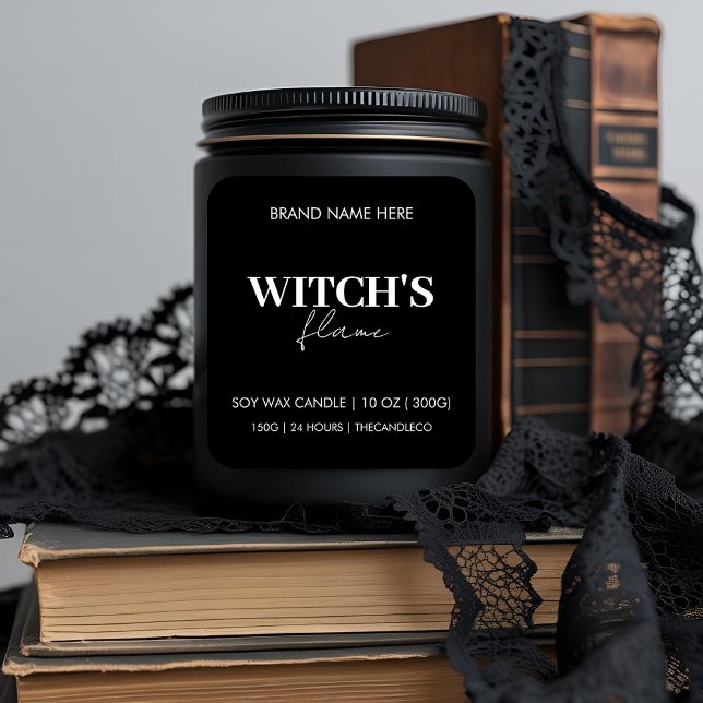 Witch's Flame Minimalist Halloween Candle Label  (Creator Uploaded)