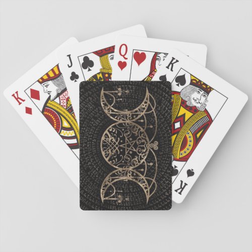 Witchs Gold Triple MoonGoddessHekate  Playing Cards