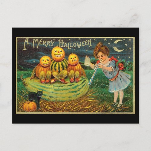 Witchs Halloween Jack_o_Lantern Magick Altar Postcard