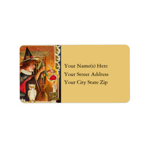 Witch's Halloween Love Potion Address Label