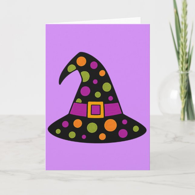 Witch's Hat Blank Halloween Card  (Front)
