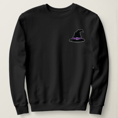 Witchs Hat Illustration With Purple Halloween Sweatshirt