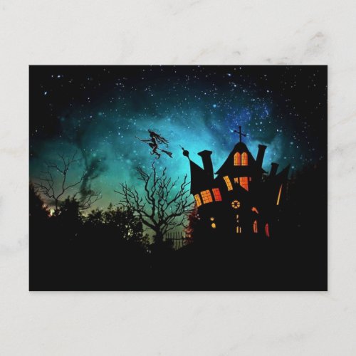 Witchs Haunted House Postcard