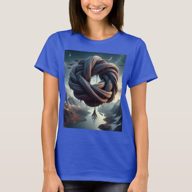Witch's Knot – Mystical Intertwined Design T-Shirt (Front)