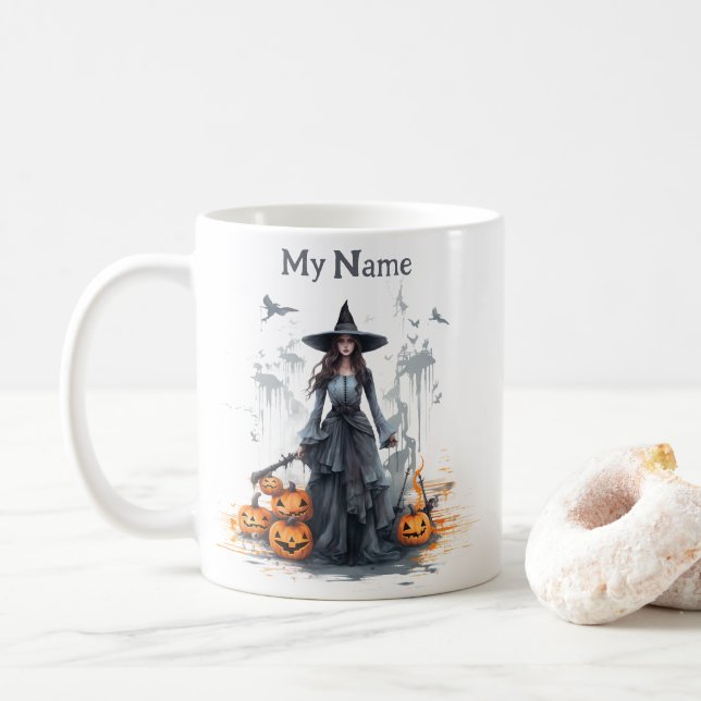 Witch's Magic Elixir: Halloween Witch Cup (With Donut)