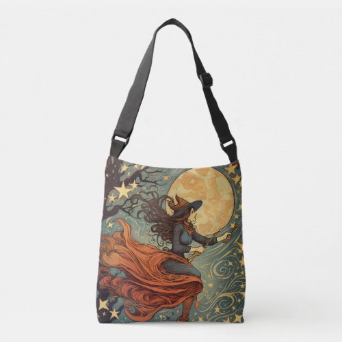 Witchs Midnight Flight Crossbody Bag