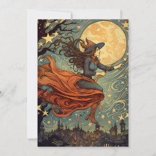 Witch's Midnight Flight Invitation