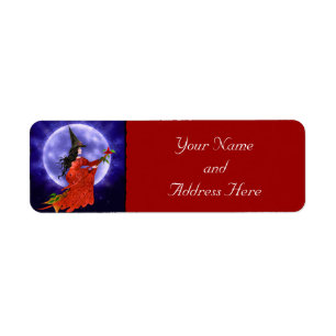 Witch's Moon Fantasy Art Return Address Label