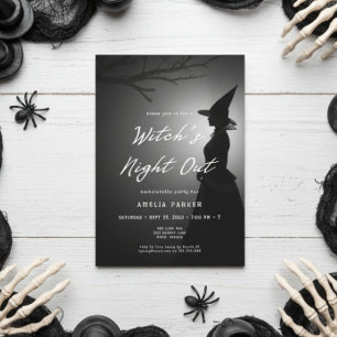 Witch's Night Out Spooky Bachelorette Party Invitation