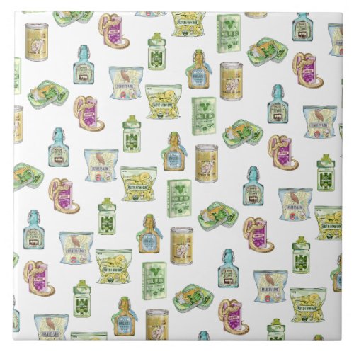 Witchs potion pattern double double  ceramic tile