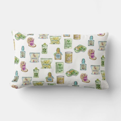 Witchs potion pattern double double  lumbar pillow