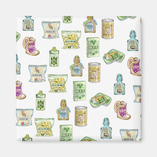 Witch's potion pattern double double  magnet (Front)