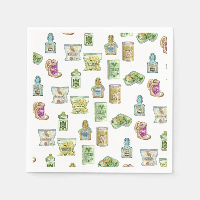 Witch's potion pattern double double  napkins (Front)