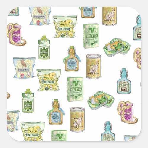 Witchs potion pattern double double  square sticker
