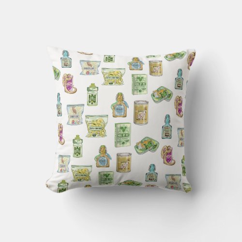 Witchs potion pattern double double  throw pillow