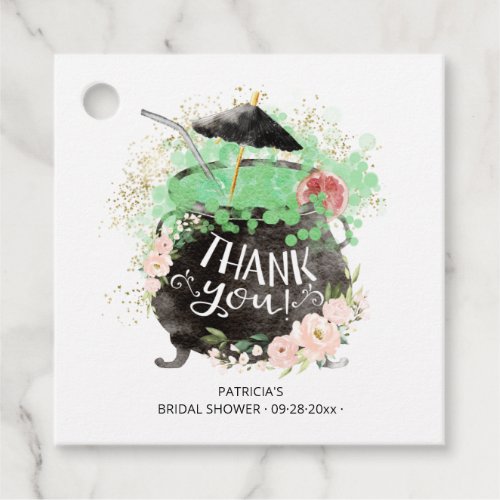 Witchs Punch Cocktail Halloween Bridal Shower Favor Tags