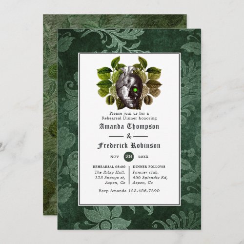 Witchwood Gothic Wedding Rehearsal Dinner Invitation