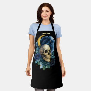 Witchy Aesthetic Gothic Floral Halloween Creepy  Apron