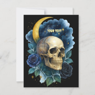 Witchy Aesthetic Gothic Floral Halloween Creepy Postcard