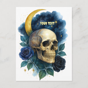 Witchy Aesthetic Gothic Floral Halloween Creepy Postcard