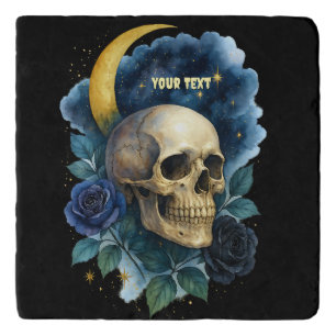 Witchy Aesthetic Gothic Floral Halloween Creepy Trivet