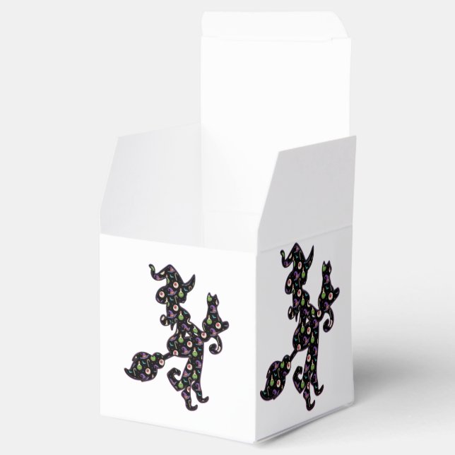 Witchy And Cat, Halloween Mood Favor Boxes (Opened)