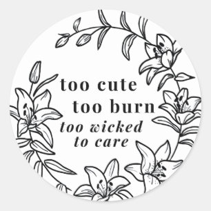 Witchy and Cute Lily Border Sticker