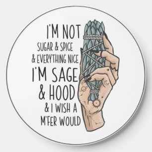Witchy and sage wireless phone charger