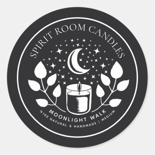 Witchy Apothecary Candle Classic Round Sticker