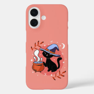 Witchy Black Cat iPhone 16 Case